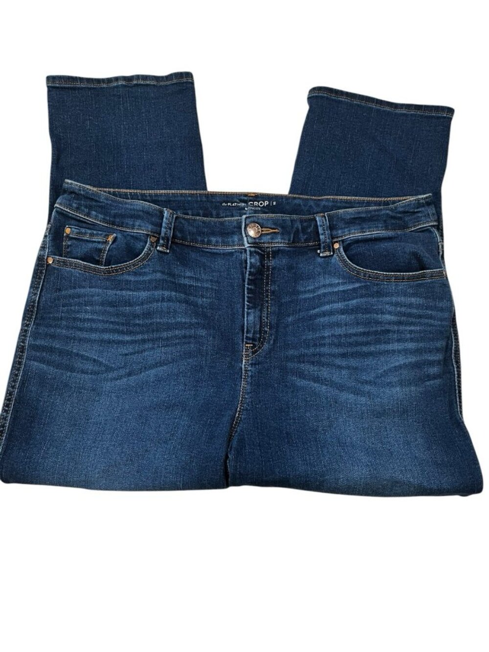 Chico's Platinum crop stretch jeans Women's Size 2(12)